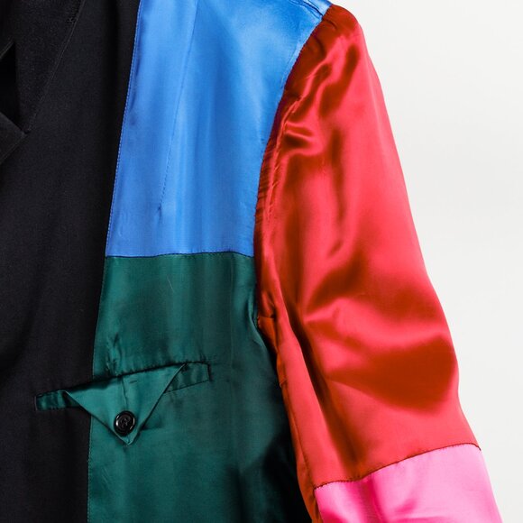 Comme Des Garcons Homme Plus 2017 Black Blazer Multi-Colour Lining - Picture 8 of 16